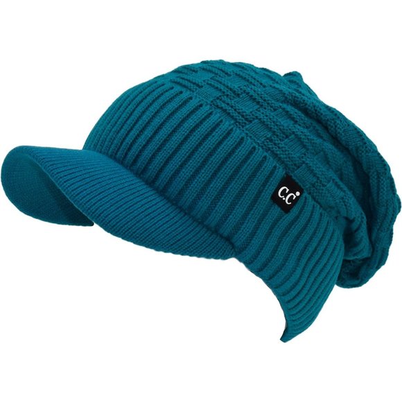 Beanie Fuzzy Fleece Lining Warm  Chunky Soft Stretchy Oversized  Knit Hat main image 4